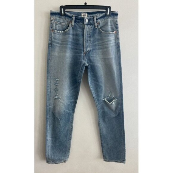 COH CITIZENS OF HUMANITY LIYA HIGH RISE CLASSIC CROP JEANS 28 DISTRESSED Womens - Picture 1 of 6